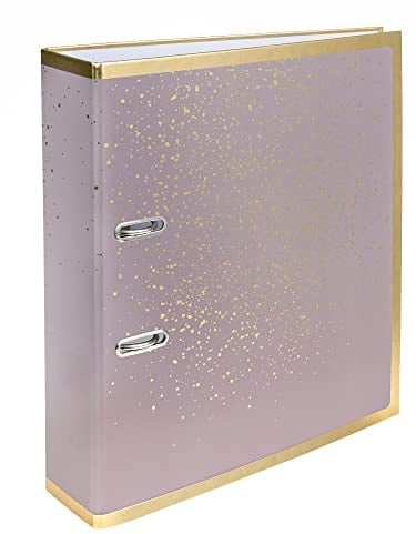 Interdruk Lever Arch File A4 75 mm - Metallic Design - Satin Gold Sparkling