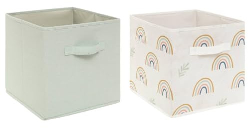 Atmosphera - Set aus 2 Aufbewahrungsboxen für Kinder - Karton - grün - Grün