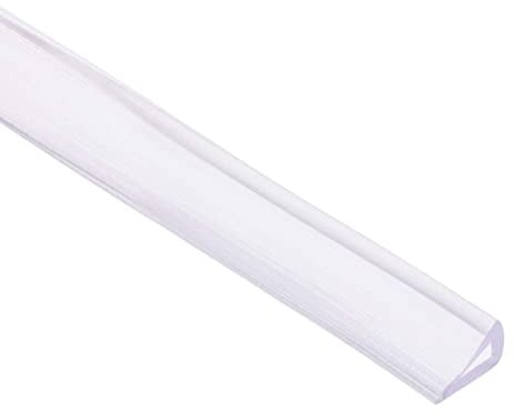 TA-VIGOR Guarnizione di rivestimento, in PVC trasparente, protezione per bordi a U, adatta per bordi da 1 a 3 mm di lunghezza, 1 m di lunghezza, 1 cm di altezza