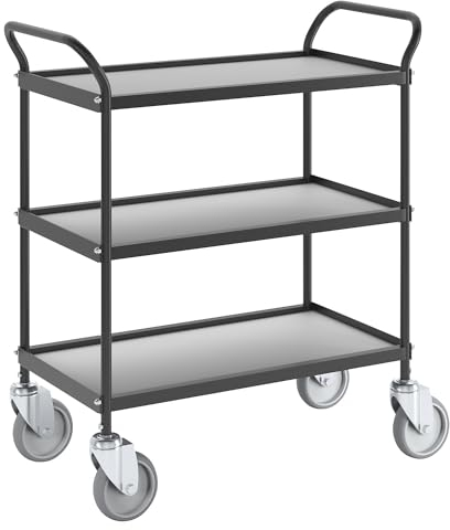 kaiserkraft | Servierwagen | LxBxH 780 x 380 x 880 mm | 3 Etagen