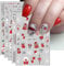 Christmas Nail Stickers, 9 Sheets Self-Adhesive Nail Decal Socks Snowflake Red Nail Art Decoration Design Supplies