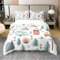 Bettbezug für Kinder, Camper-Thema, 100 % Baumwolle, Queen-Size-Bett, Happy Camping Bettwäsche-Set, Reiseauto, Wohnmobil-Zubehör, Trösterbezug, botanische Blumen, Bergabenteuer, Steppdecke, niedlicher