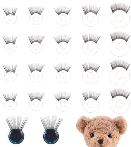 PH PandaHall 20 Stück sicherheitswimpern für häkeltiere 5 Größen Wimpern Augen Kunsthandwerk Wimpern Gefüllte Häkel Augenwimpern Für Die Herstellung von Amigurumi Puppen Teddybären Und Plüschtieren