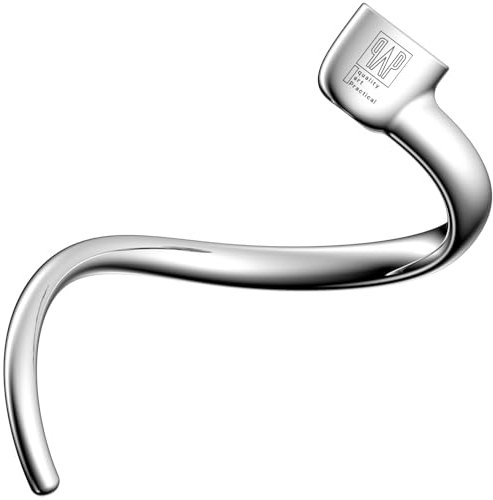 Gancho de masa en espiral de acero inoxidable, accesorios y accesorios para batidoras KitchenAid, se adapta a cuencos con forma de tulipán de 6 cuartos de galón