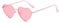 WDZAYXC Polarisierte Herz geformte Sonnenbrille für Damen Vintage Metallrahmen Nette Gläser für Party und Festival (Rosa/Rosa)