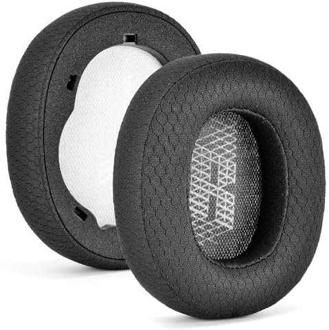 INF Ersatz-Ohrpolster für JBL E65BTNC/Duet NC/Live 650 BTNC/Live 660 BTNC, Verbessertes Klangerlebnis, Angenehm und weich zu tragen, Mesh und Memory-Schaum Material