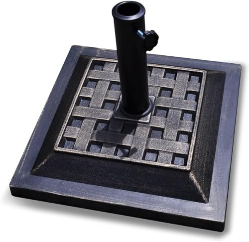 RELAX4LIFE Sonnenschirmständer, Schirmständer für Schirmstöcke von 38/48 mm, Balkonschirmständer aus Kunstharz, Ständer für Sonnenschirm