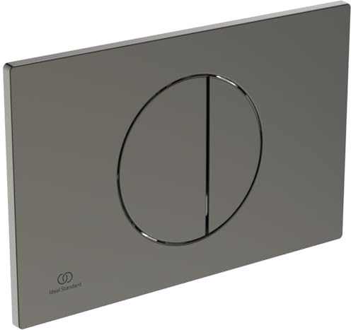 Ideal Standard Oleas Betätigungsplatte für ProSys WC Spülkästen – 2 Mengen mechanische Drucktasten aus ABS Kunststoff – Magnetic Grey