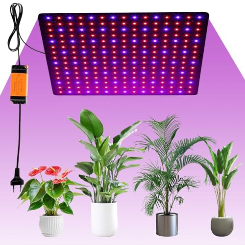 Pflanzenlampe LED Vollspektrum 225 LEDs 1000 W Pflanzenlicht hängend mit 4 hängenden Haken Pflanzenlicht Wachsende Lampe LED Wachsendes Licht für Pflanzen Gemüse Blumen (Rotes und blaues Licht)