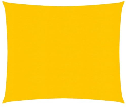 Homgoday Toldo exterior para privacidad, vela parasol 160 g/m² cuadrado amarillo 4 x 4 m de HDPE, toldo para jardín, balcón, toldo para exterior, toldo lateral para terraza exterior
