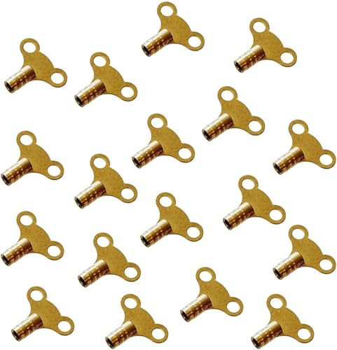 DIOXSTAR Brass Radiator Key, Clock-Type Design, Provides Excellent Corrosion Resistance, Smooth Operation, Long-Lasting Performance, Precise Control, Ease of Use (18 PCS)