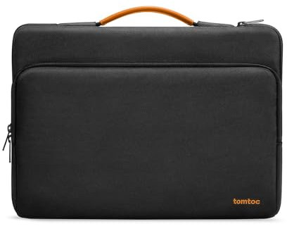tomtoc Housse de Protection à 360° pour Ordinateur Portable Lenovo, HP, ASUS, Dell, Acer Laptop Notebook Ultrabook 15,6, résistant à l'eau, résistant aux Chocs, avec Poche pour Accessoires