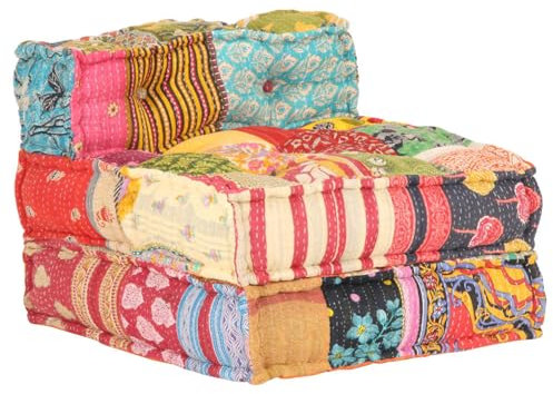 Xichuzi Modular Pouffe, Bodensofa, Design Patchwork Sessel, Mini Sofa, Couch, Schlafsessel, Patchwork Fabric