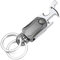6-in-1 Multi-Tool Keychain: Durable Aluminum Bottle Opener with Phone Holder & Gyro Spinner - Secure Keyring for Keys/Bags/Belts - Outdoor, Travel, EDC (Black) 1 Pack