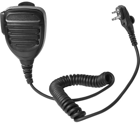 SUNDELY® Microfono compatibile con radio Midland G15Pro G18 HYT Hytera BD505 BD615 PD405 PD505 PD565 Power446 TC-610 TC-620 Walkie Talkie Hand Held Shoulder Lapel Mic 2 pin con vite