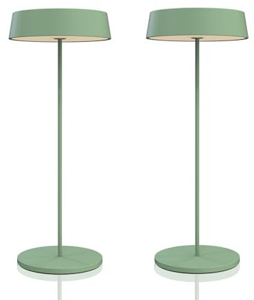 Palmina 901,2 Led Tischlampe Dimmbar,4400mah Led Tischlampe Kabellos, IP54-Schutz, Lampe Für Den Innen-/Außenbereich, Geeignet Für Abendessen, Lesen, Schlafzimmer, Garten Und Vieles Mehr/Grün