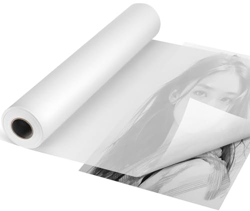 Luziyun 50m x 30cm Transparentpapier Rolle,26g/m² Seidenpapier Skizzenrolle,Tracing Paper für Zeichnen,Schnittmusterpapier,Architektenpapier,Malpapier Rolle für Verpacken und Ostergeschenke (30cm)