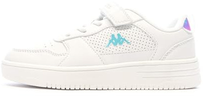 Kappa Falcon Jungen Sneaker, Weiß/Türkis, weiß, 35 EU