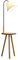 zh829wu711je Chandeliers Floor Lamp for Living Room Light with Shelf Standing Lights Wooden Tripod Base and Fabric Lampshade E27 Reading