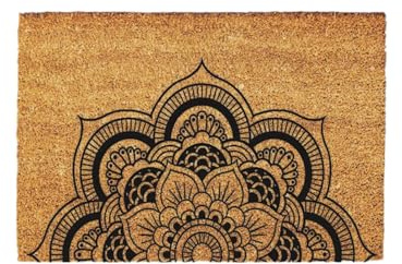 Giftstory Fußmatte Mandala 80x50 cm, Spirituelle Geschenke, Spirituelle Dekoration, Boho Fußmatte, Mandala, Geschenke für Frauen, Innenfußmatte