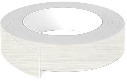 cyclingcolors 1x Kantenumleimer Kantenband aus ABS ohne kleber 43 mm x 5 m Dicke 0,8 mm Regal Möbelplatte Arbeitsplatte Holzlaminat, Fineline weiß