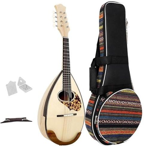 Mandolin For Beginners Mandolin 8string Guitar With Bowl Back Strings Soft Case Picks And Accessories