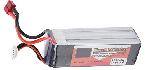 Cryfokt LiPo-Akku, Hochwertiger 4S 2200 MAh 45C T-Stecker-Lithium-Akku für Ferngesteuerte Autos