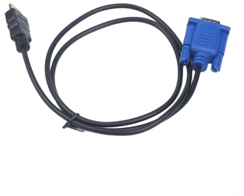 Violiica Cavo adattatore VGA, maschio a VGA D-Sub maschio, convertitore video per PC, TV, monitor del computer, tripla schermatura, supporto 1080p (1 metro)