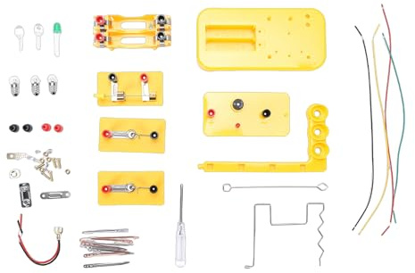 Yusat Kit de Experimentos de Circuitos Elementales, Juguetes Educativos Stem para Niños con Circuitos Paralelos y Pruebas de Conductores, para Proyectos y Aprendizaje en el Hogar