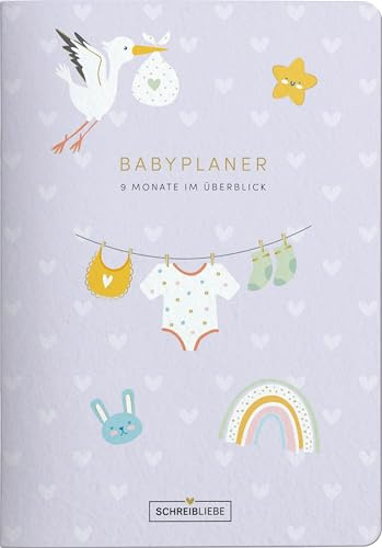 Babyplaner: Dein Alltagshelfer, Eintragbuch zum Ausfüllen, Babytagebuch 9 Monate im Überblick 14,8 x 21 cm 72 Seiten SchreibLiebe