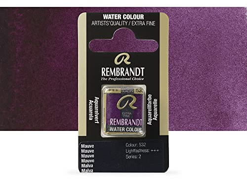 Talens : Rembrandt Watercolour Paint : Half Pan Mauve