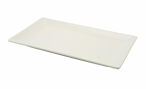 Nextday Catering Equipment Supplies b2973 par placa, luna Rectangular, cerámica, 30 cm x 15 cm, color blanco (Pack de 6)