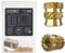ruthex Inserto filettato M2-70 pezzi RX-M2x4- Boccola filettata in ottone - dado di inserimento per parti in plastica - utilizzabile in parti in plastica stampate in 3D tramite calore o ultrasuoni