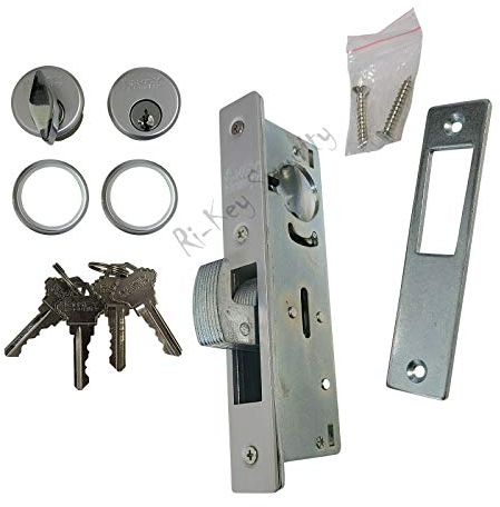 Storefront Door Mortise Lock Hook Deadbolt w/ 2 Cylinders Adams Rite Cam SC1-TT