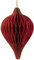 coopz Weihnachtsschmuck Weihnachtskugel Papier Anhänger Tropfen 13 cm Weihnachten, Farbe:rot