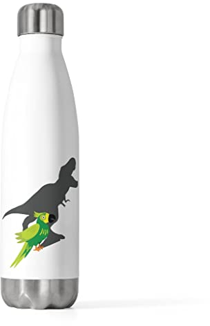 Bouteille isotherme humoristique de 591 ml avec perroquet hurlant et dinosaures courageux 591 ml