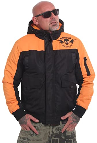 Yakuza Herren Mercy Ultimate Winterjacke, Schwarz/Orange, M