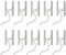 sourcing map 10Sets Slide on End Clasps with Lobster Claw Clasps & Extension Chain, 40mm Tube Slider Crimp Cord Ends for DIY Craft Making, Silver White