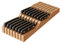 Kitchen Knife Organizer Tray - Bamboo In-Drawer Knife Block Holds Up to 15 Knives