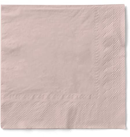 MANK Serviette in ALTROSA aus 3-lagigem Tissue, 40x40 cm, 1/4 Falz, 100 Stück, elegante Papierservietten für Hochzeit, Party, Gastronomie, Restaurant, Events