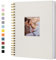 HIWHY Scrapbook Photo Album Linen Cover with DIY Window 28x20 CM White Inner Paper Memory Book with 40 Sheets/80 Pages Beige