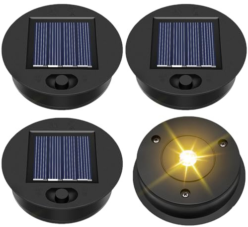 YeahBoom 4 Stück Solarleuchten Ersatzteile,7cm Solarleuchten Ersatz Top