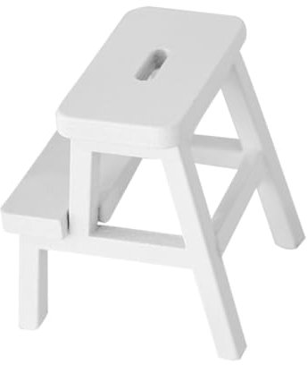 TOYANDONA Miniature Wooden Step Stool Décoration pour Maison De Poupées Tabouret Bois pour Scène Miniature Et Accessoire De Décor