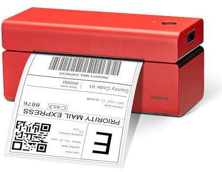 ORGSTA DHL Etikettendrucker Thermodrucker Selbstklebend Labeldrucker Versandetiketten Drucker 4x6 Unterstützt nur die Verbindung zu einem PC über EIN USB-Kabel.