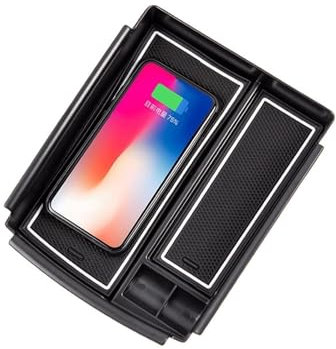 Wireless Charger, Wireless Charger, for Tesla, Model S X Car Phone USB Port Center Console Qi Auto Intelligent Fast Charging Console Storage Box(Charger box2)