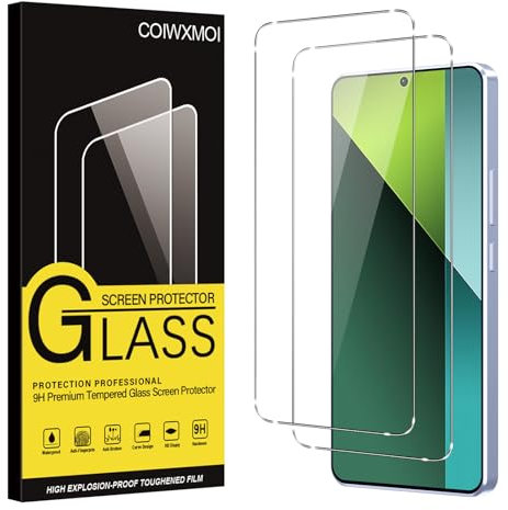 Coiwxmoi 2 Pièces Verre Trempé pour Xiaomi Redmi Note 13 Pro (4G/5G) / Poco X6 5G 6,67, Ultra Résistant Film Protection écran, Dureté 9H Glass, Sans Bulles D'air, HD Transparent Vitre Protection