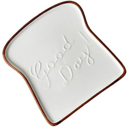 SHOWERORO Einzigartiger Sushi-Teller mit Toast-Design Frühstücksteller aus Keramik italienischer Nudelteller zur Verwendung in zufälliger Farbe