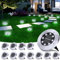 Luci Solari Giardino Esterno, PhilzOps 12 Pezzi Faretti Sepolta Solari a Led da Esterno 8 LED Luce Terra Solare Impermeabile Lampada Decorazione per Prato Vialetto Strade Patio Terrazza, Bianco Freddo