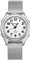TIMEURE TU-0901 Women's Talking Watch, Radio-Controlled Clocks, Voice Prompt of Time/Date/Alarm, Hourly Chime - No Charging Required, No App, Ideal for Elderly/Visually Impaired People, silver