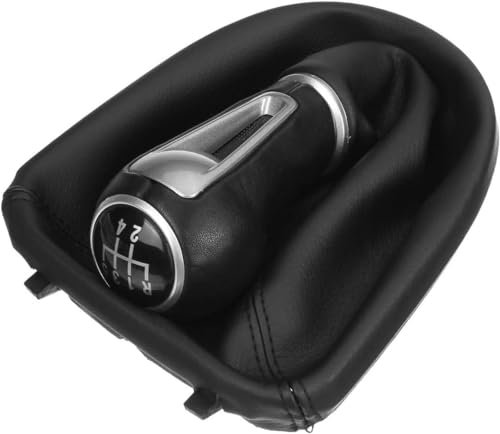 MXGRAPHIC Marco de Palanca de Cambios de Cuero para Coche de 5/6 velocidades, Cubierta Protectora para guardapolvo de Palanca de Cambios para Seat Leon II/Toledo III Altea XL.